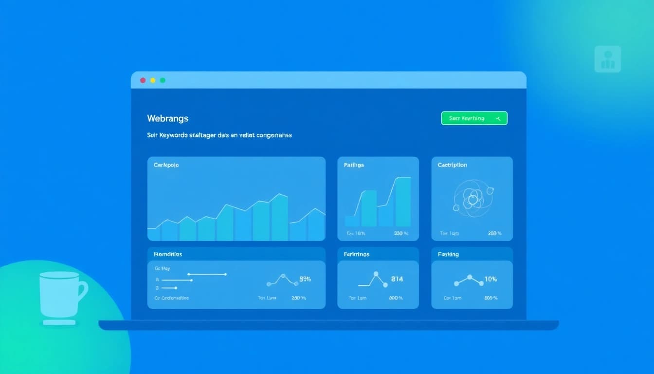 Visualisierung eines effektiven Web-Rangs-Überprüfungstools mit ansprechendem Design und Benutzeroberfläche.