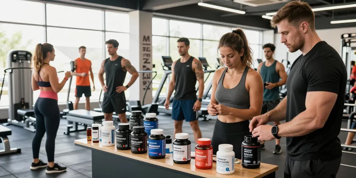 Akra Labs Steroid Shop mit sportlichen Athleten im Fitnessstudio, die Krafttraining durchführen und Akra Labs Produkte verwenden.