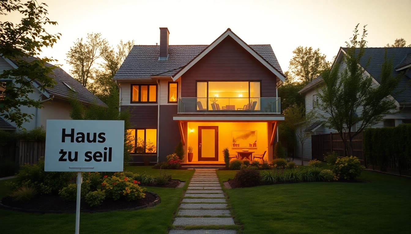 Entdecken Sie Ihr Traumhaus mit modernem Design und einladendem Garten beim Hauskauf.