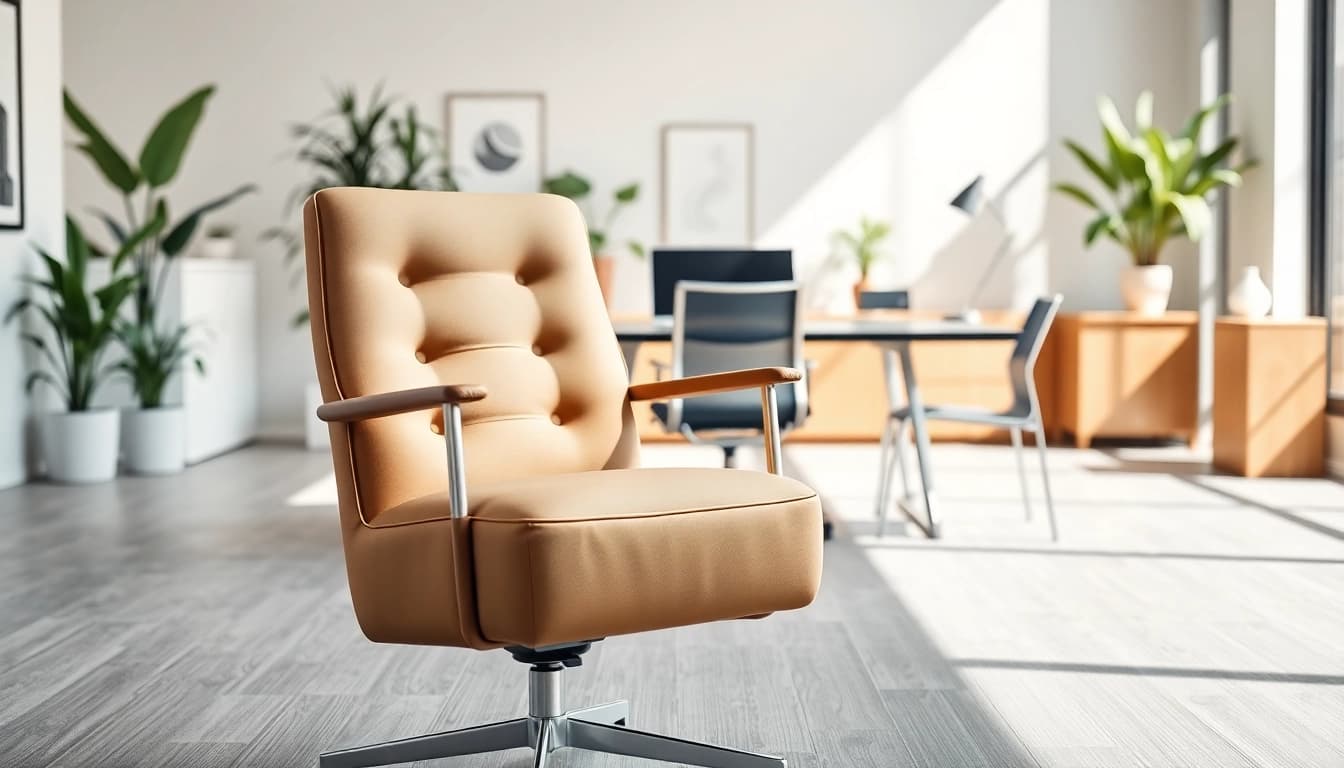 Erleben Sie den Komfort des refurbished Vitra Stuhls in einem modernen Büro mit stilvollem Design.