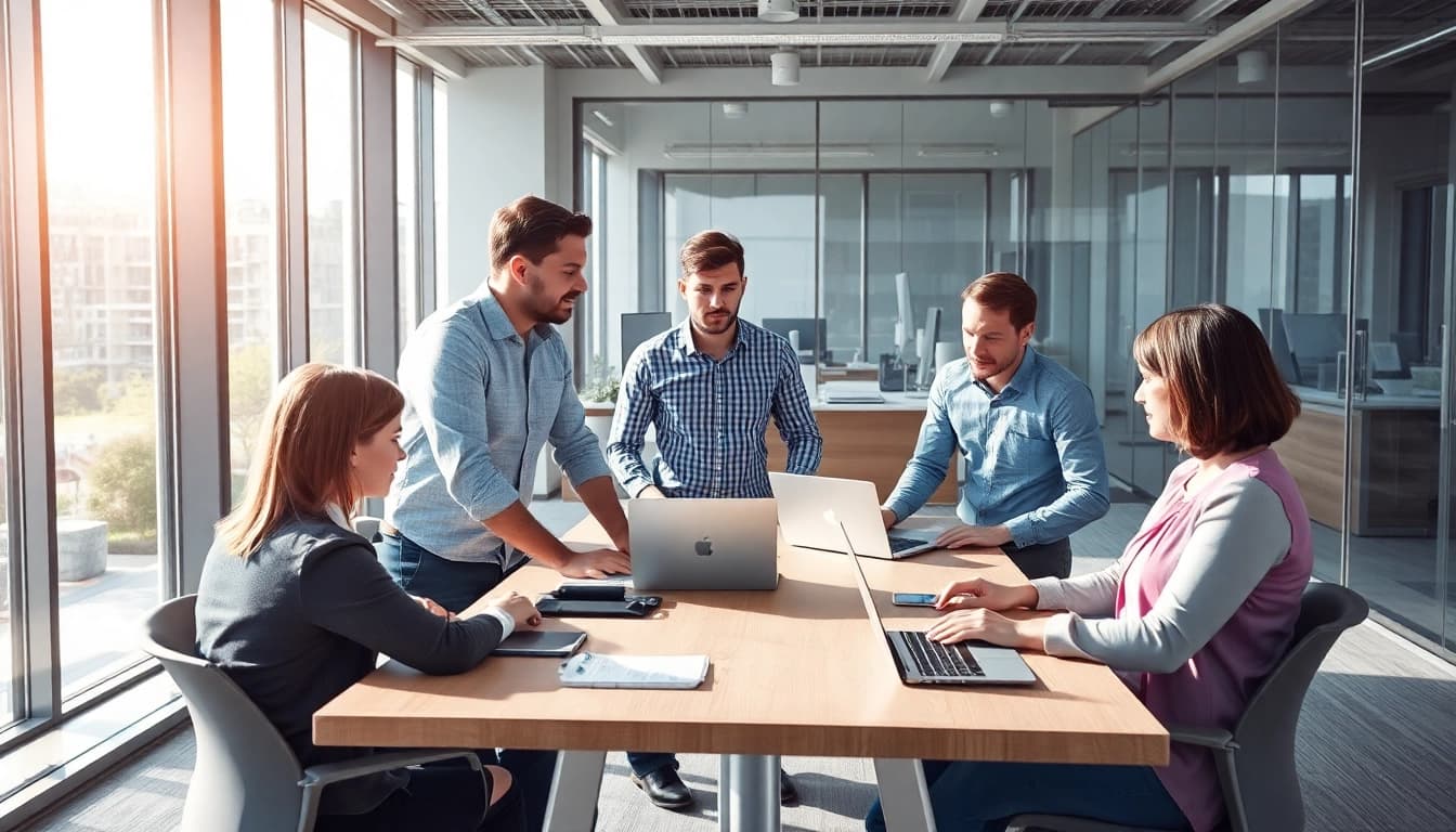 Team bespricht Strategien zum Recruiting im technischen Vertrieb, um Top-Talente zu gewinnen.