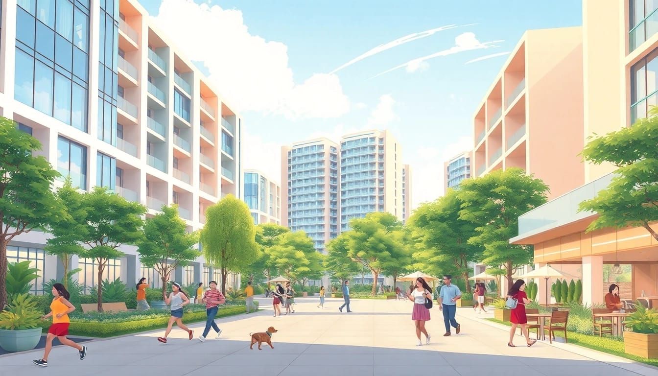 Tampines EC showcases a vibrant community with modern architecture and lush greenery, inviting residents to enjoy urban life.