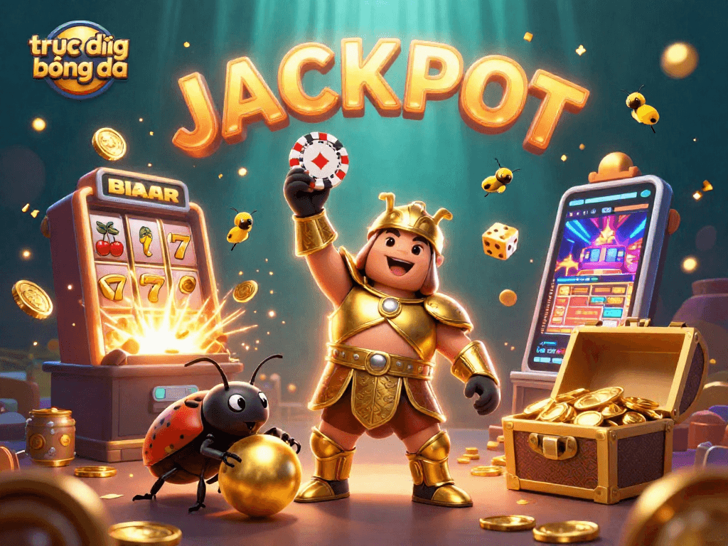 Experience direct football streaming with vibrant 3D illustration of dynamic characters celebrating a big win in a colorful casino atmosphere.