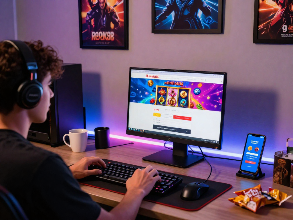 Experience the excitement of the rokok88 link login in a vibrant gaming scene.