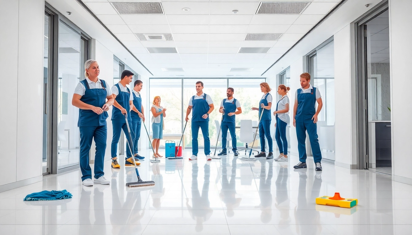 Effiziente Gebäudereinigung Ulm durch professionelle Reinigungsteams in einem modernen Büro