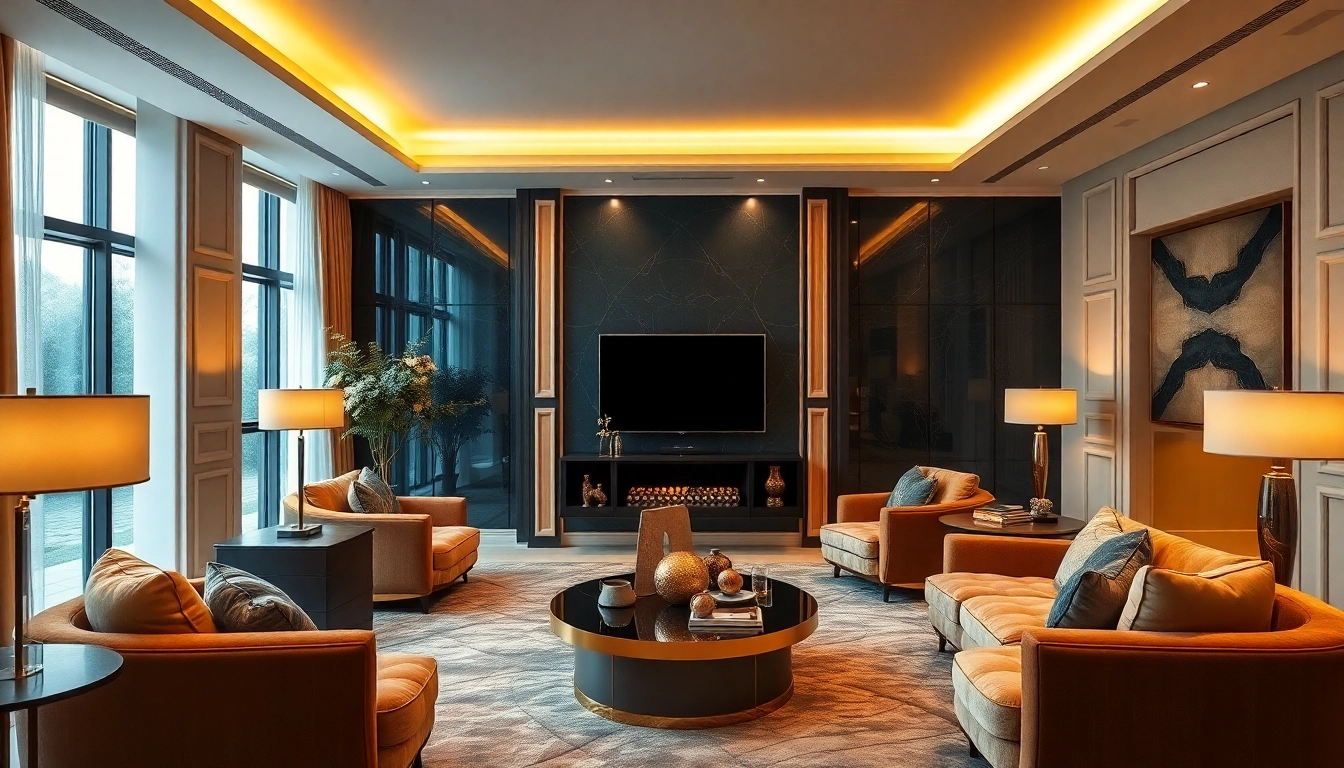 Luxury living room showcasing plush furniture and elegant decor elements inviting comfort.