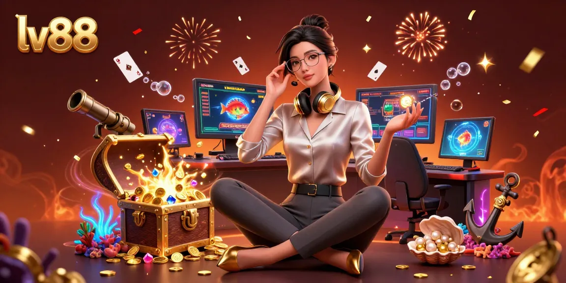 Experience excitement at lv88 with a professional gamer engaged in thrilling casino games.