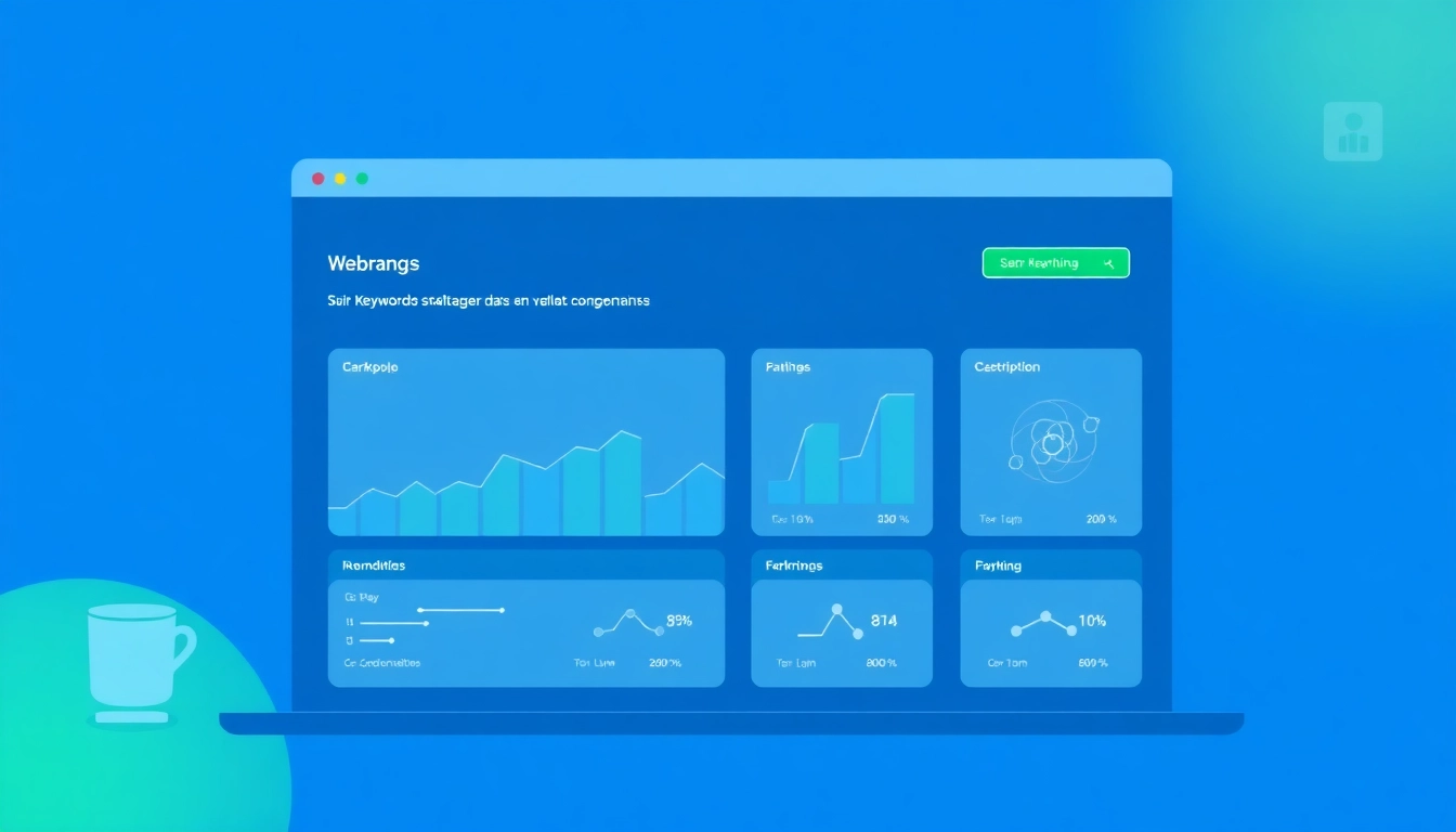 Visualisierung eines effektiven Web-Rangs-Überprüfungstools mit ansprechendem Design und Benutzeroberfläche.