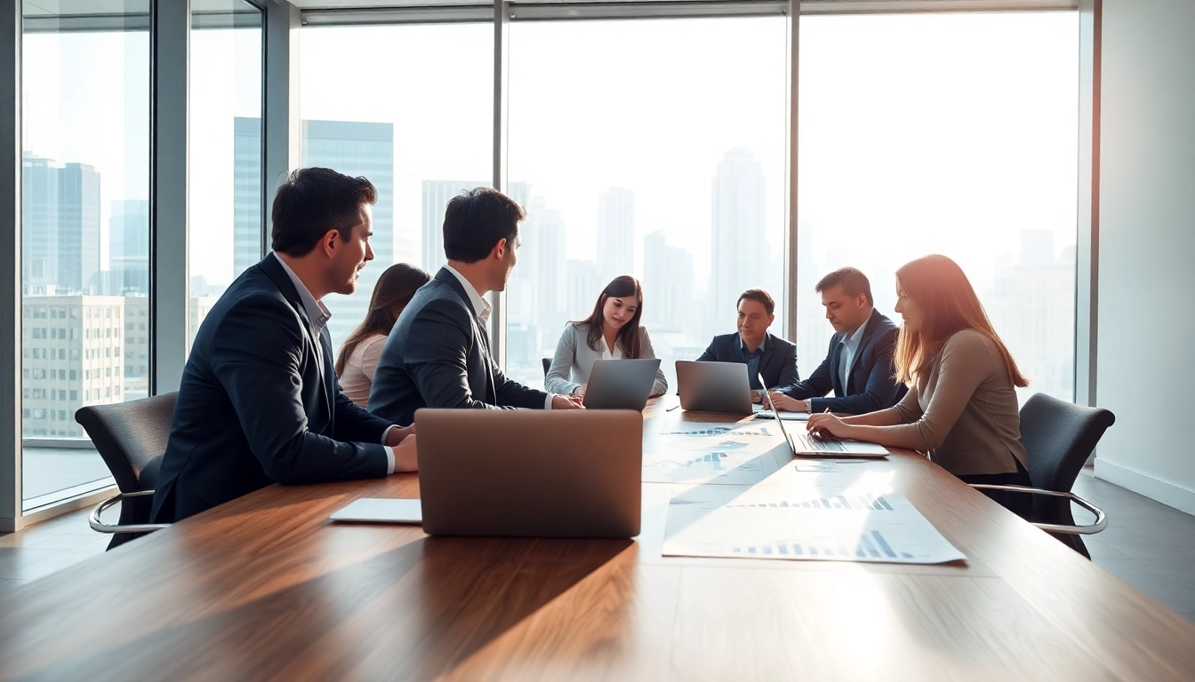 Wirtschaft Regional: Aktive Diskussion über wirtschaftliche Trends in einem modernen Büro.