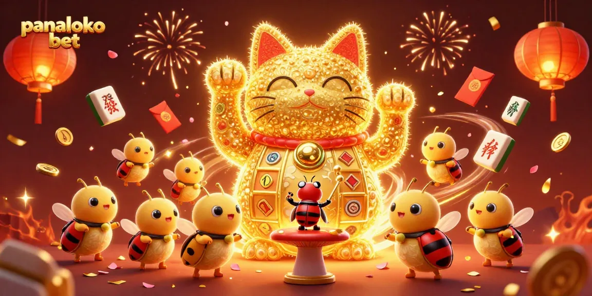 Experience the thrill of panaloko bet with a dynamic 3D illustration featuring a lucky cat and vibrant casino elements.