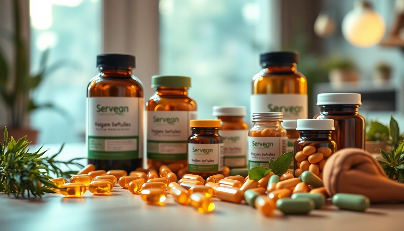 Vegane Supplements in an attractive display highlighting their natural features.