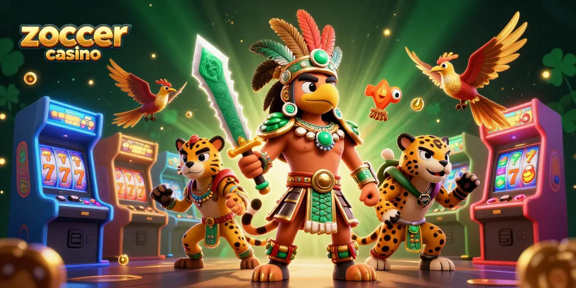 Zoccer casino offers immersive gaming with Aztec warriors, vibrant slots, and dynamic gaming elements.