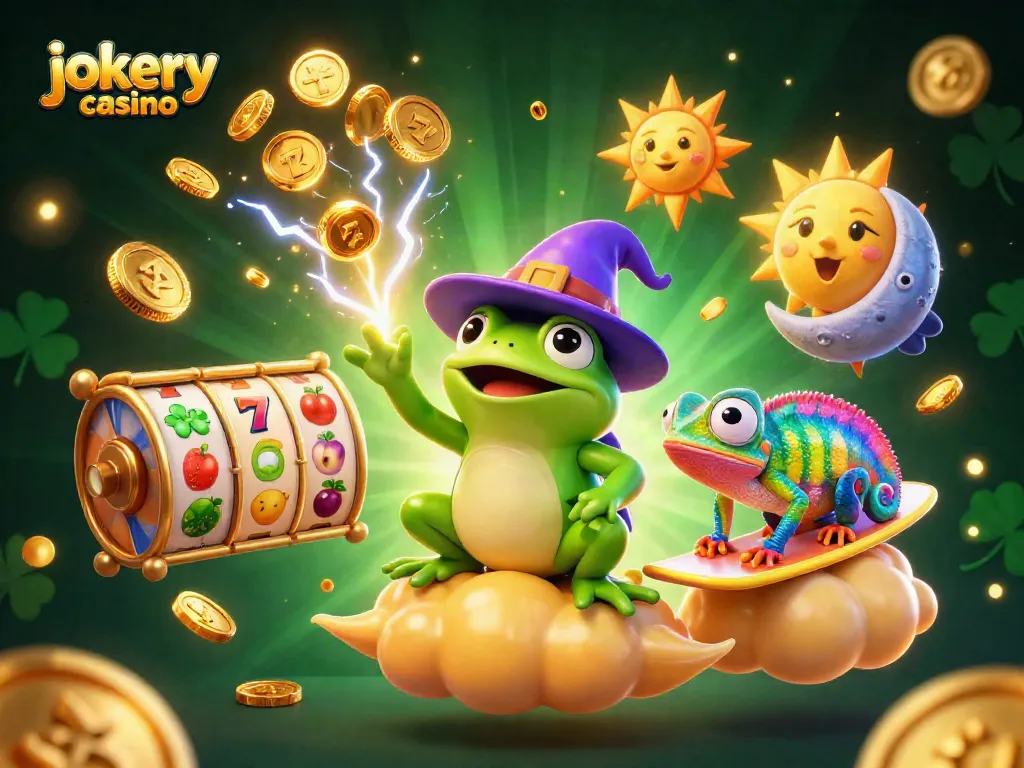 Engage with jocular fun at jokery casino featuring golden coins and colorful slots.