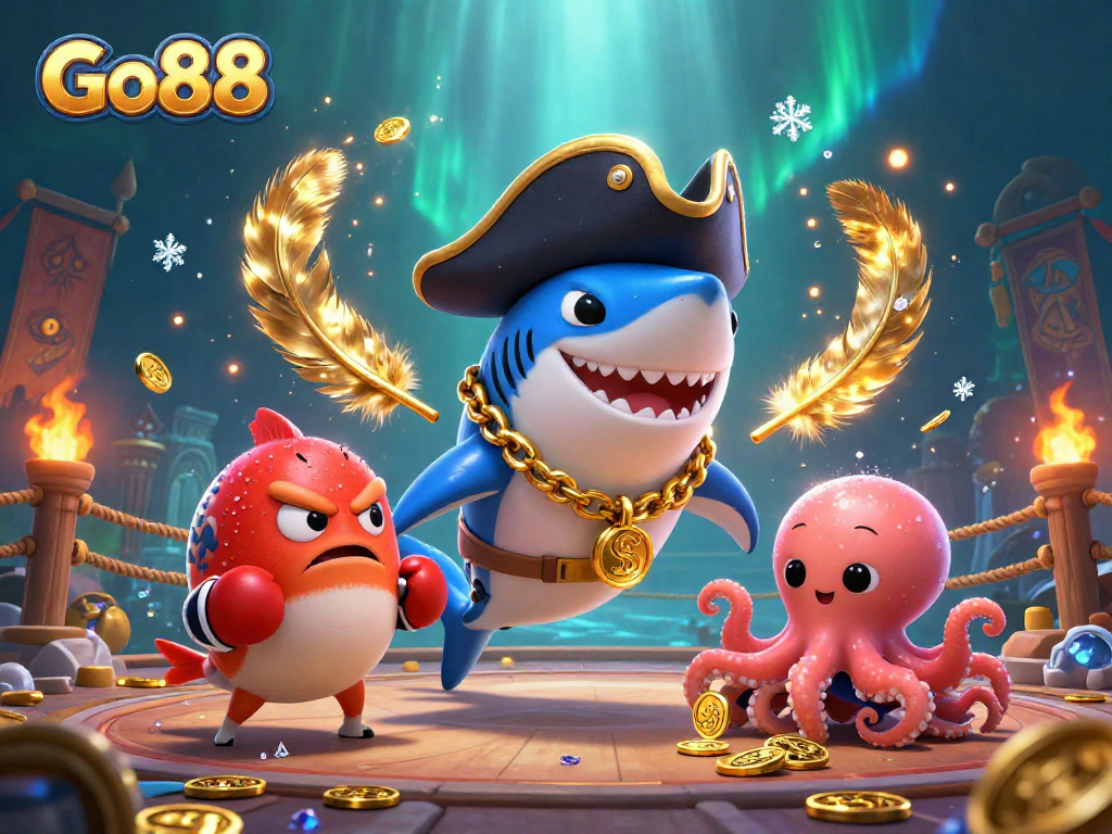 Experience exciting gameplay at Go88 with colorful characters and dynamic casino elements.
