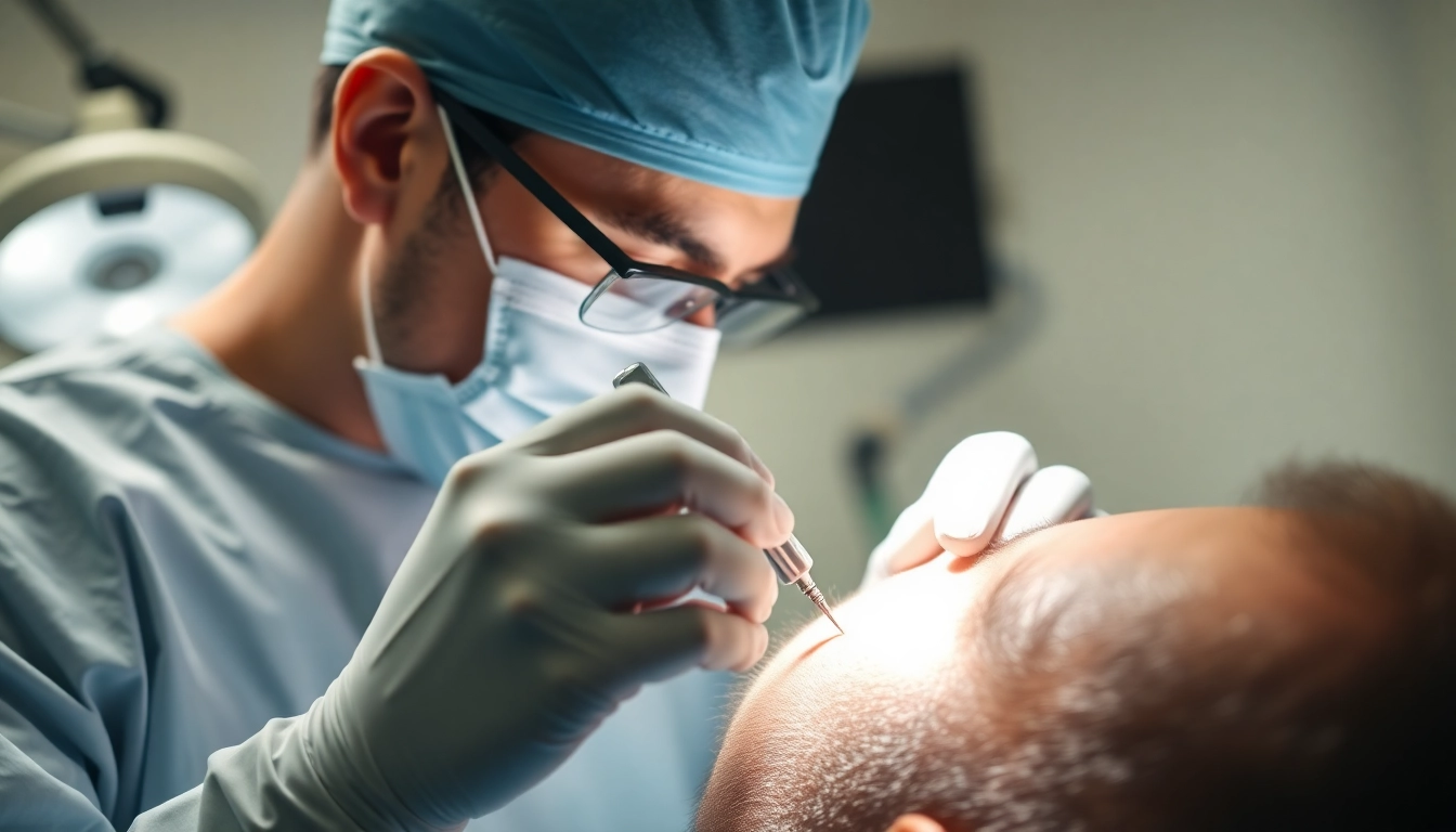 Haartransplantation Türkei bei einer professionellen Behandlung mit präzisen Instrumenten.