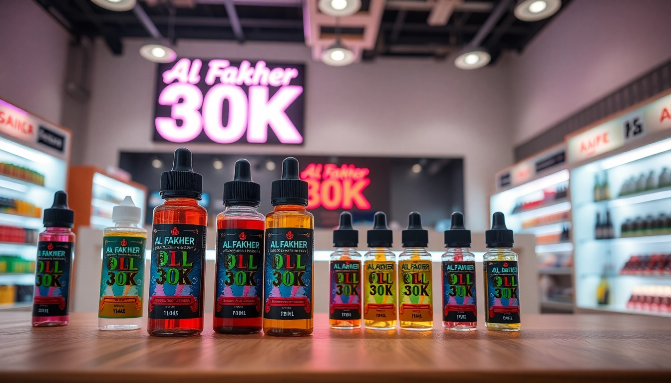Al Fakher 30K Produkte in einem modernen Vape Shop mit einladender Atmosphäre.
