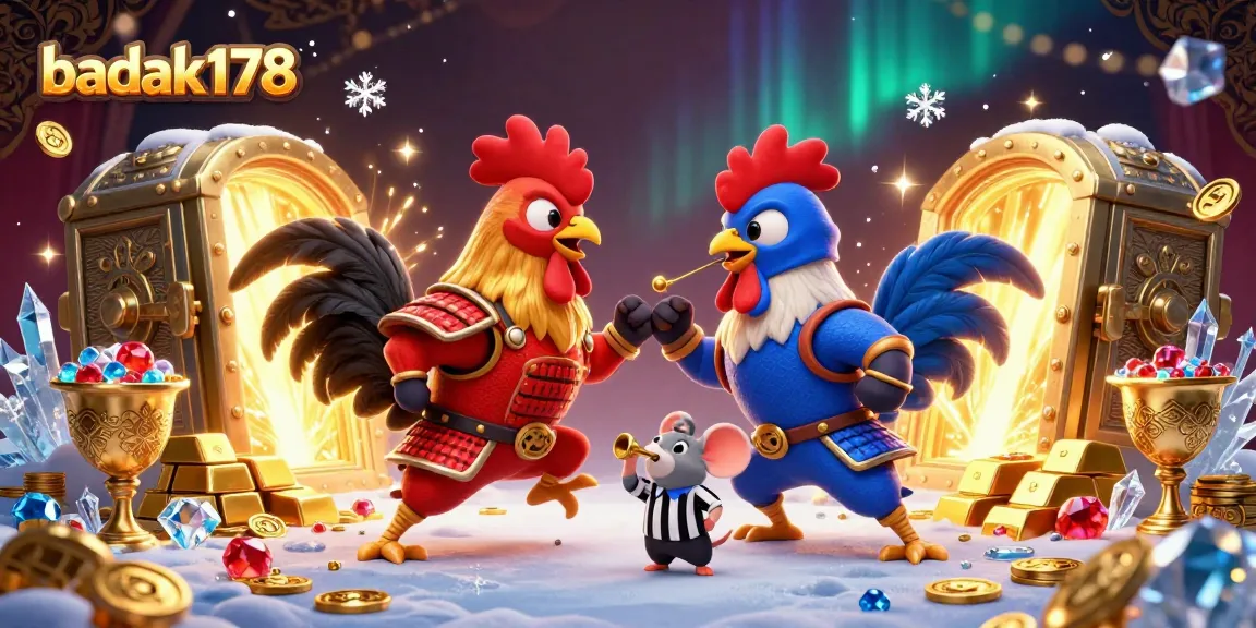 badak178 offers a thrilling experience with fighting roosters and extravagant casino treasures.