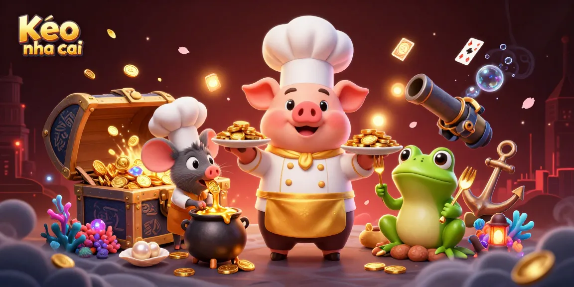 Experience Keo nha cai with vibrant 3D illustration of betting elements and animated characters.