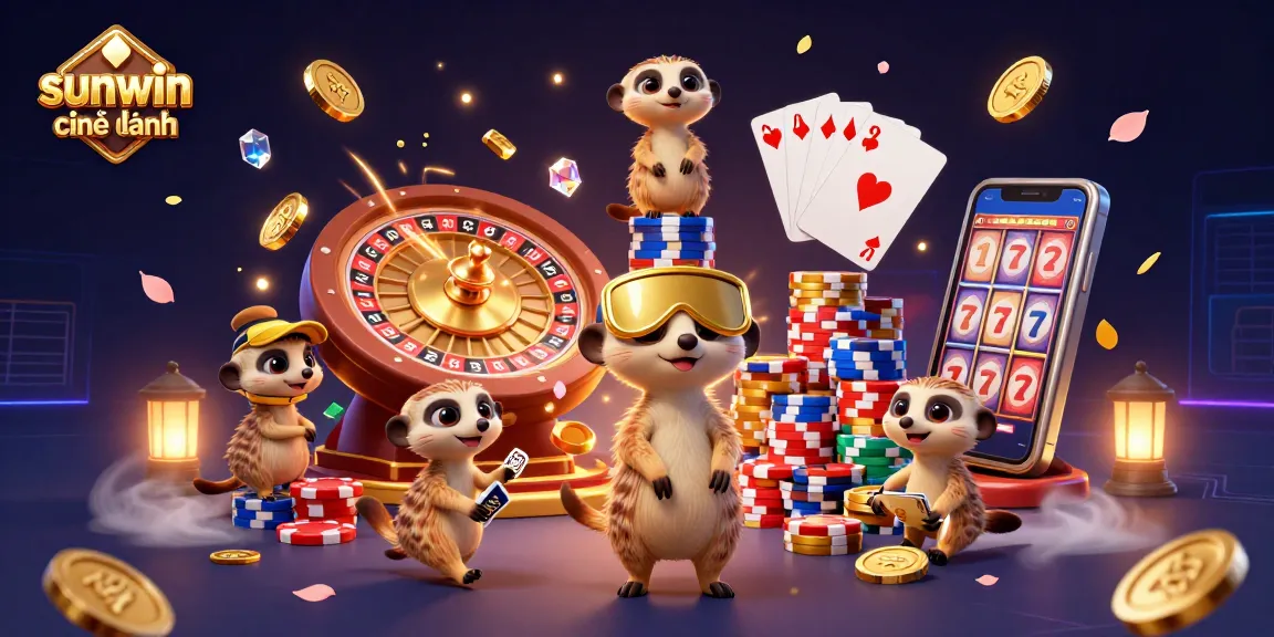 Experience the excitement of sunwin chính hãng with meerkats running a vibrant casino operation.