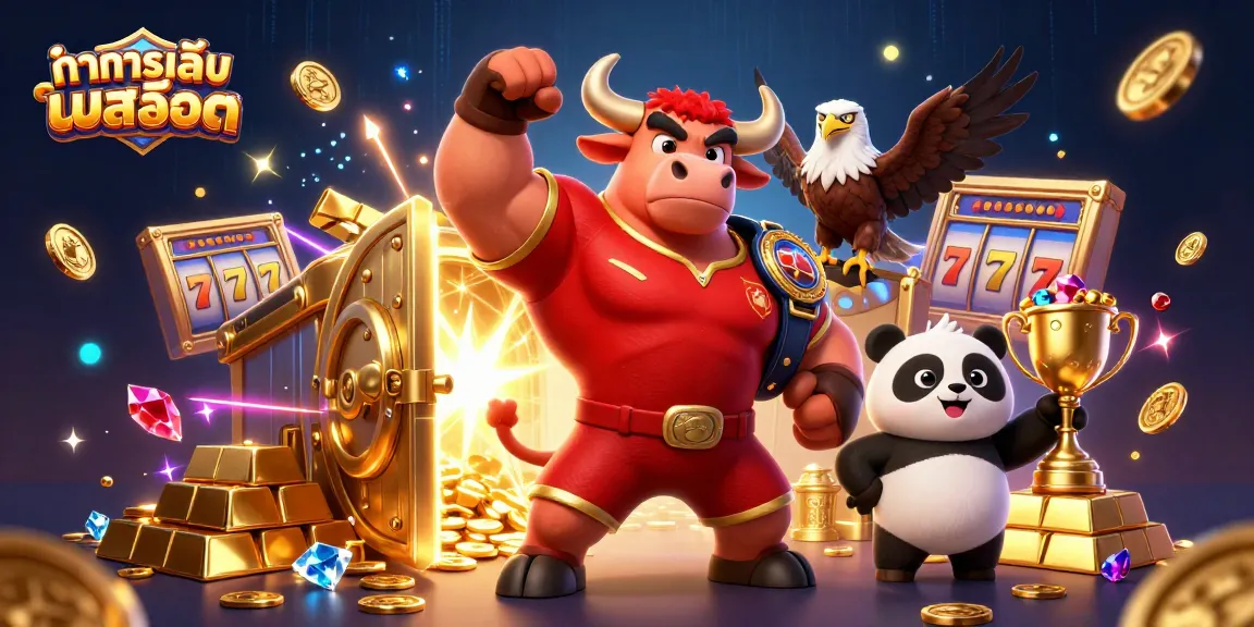 Experience ทดลองเล่นสล็อต gameplay with a dynamic scene of joyful characters winning jackpots