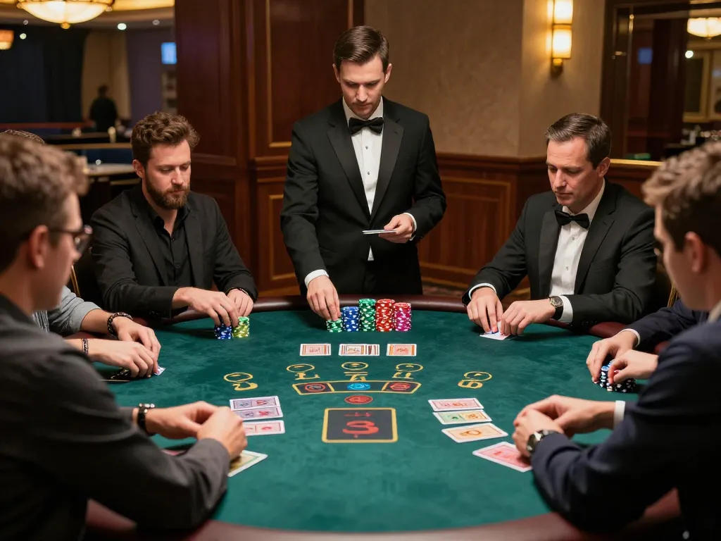 Experience the thrill of blackjack gameplay at ALO8net casino with players engaged around a vibrant table