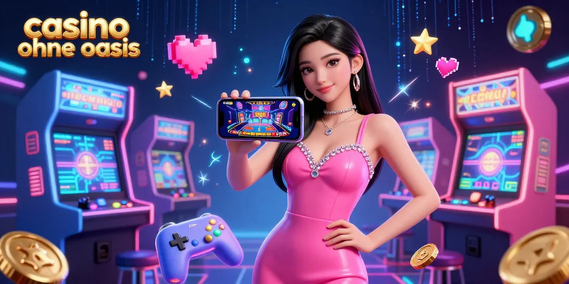 Experience the thrill of casino ohne oasis with vibrant gaming elements and a confident gamer.