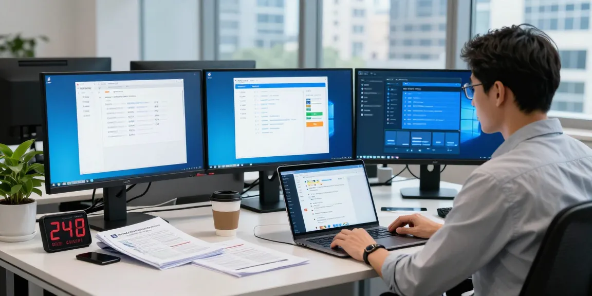 Windows Server 2025 User CAL Lizenz kaufen, IT-Spezialist am modernen Schreibtisch mit Server-Management-Tools.