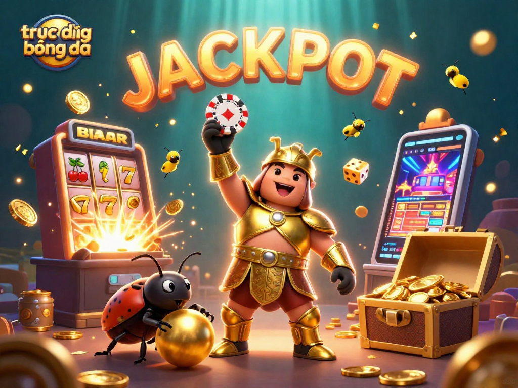 Experience direct football streaming with vibrant 3D illustration of dynamic characters celebrating a big win in a colorful casino atmosphere.