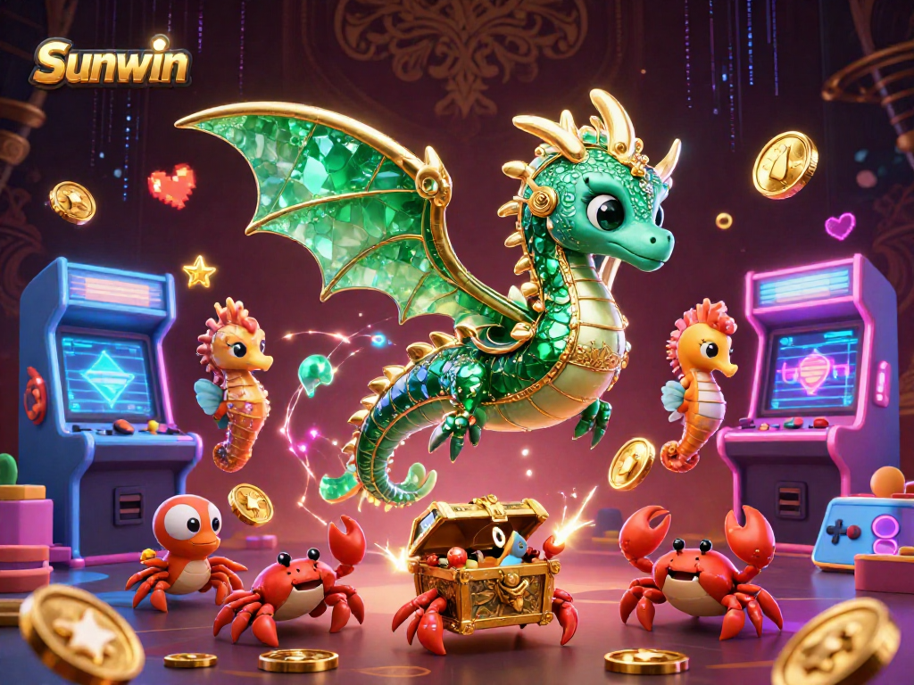 Sunwin offers thrilling gameplay with emerald sea dragon and vibrant casino elements.