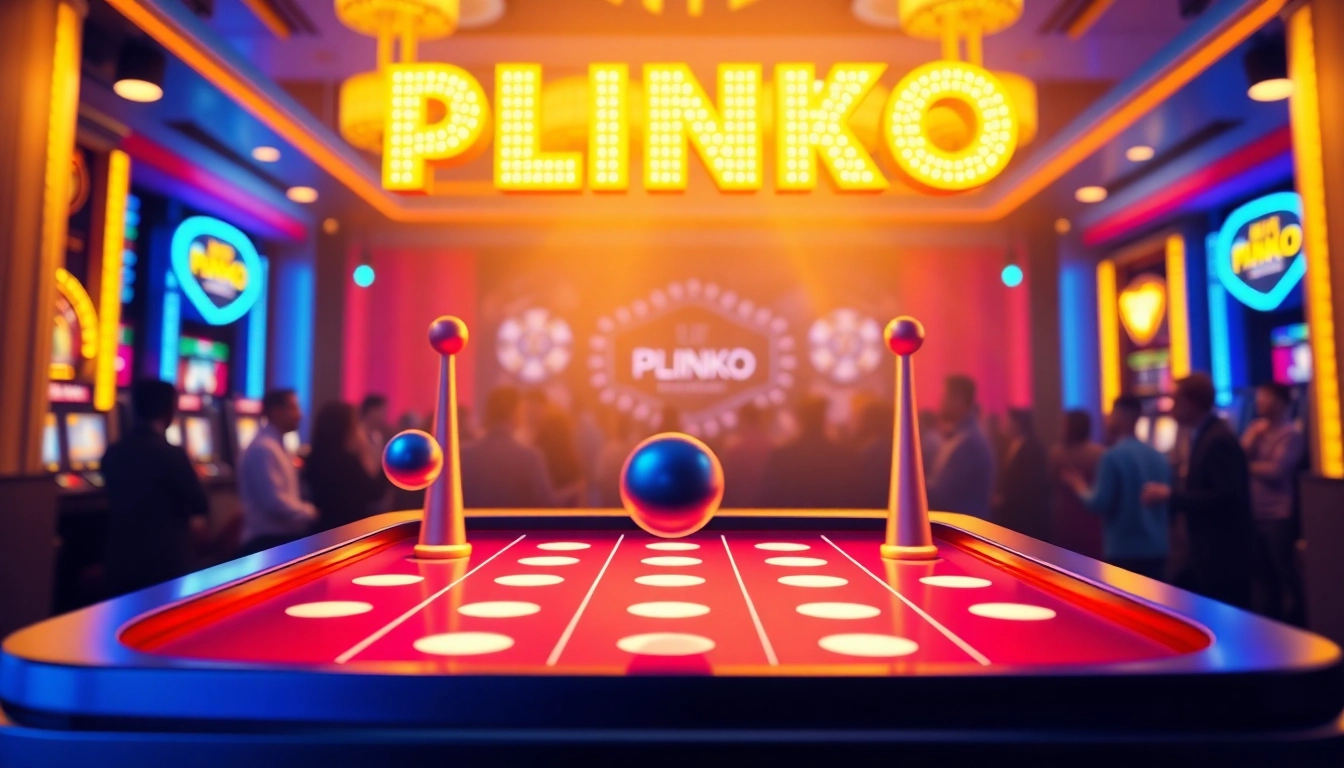 Experience the excitement of Plinko with vibrant balls dropping on the dynamic game board.