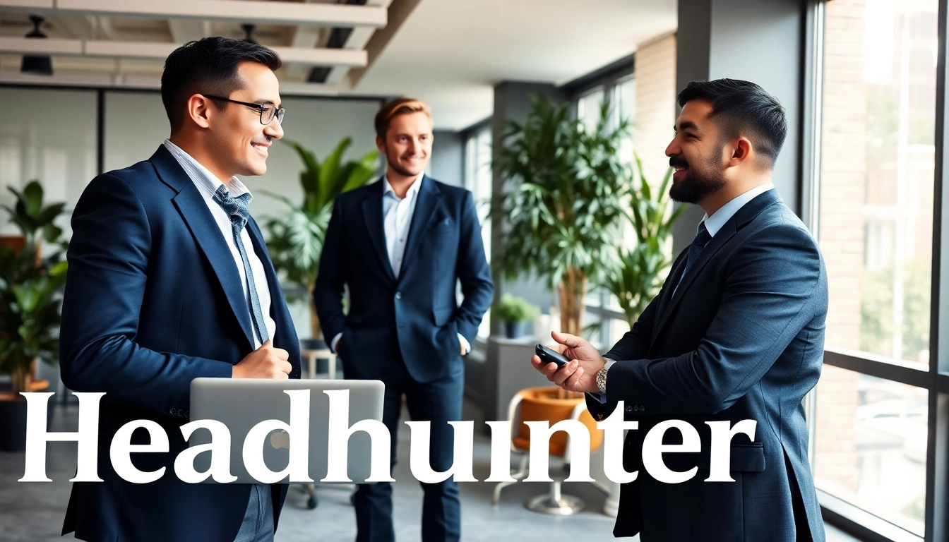 Headhunter conducting an engaging interview with a candidate in a modern office.