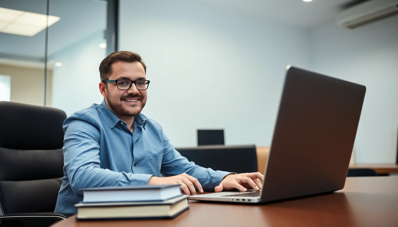 Professioneller Headhunter Frankfurt arbeitet konzentriert im Büro.