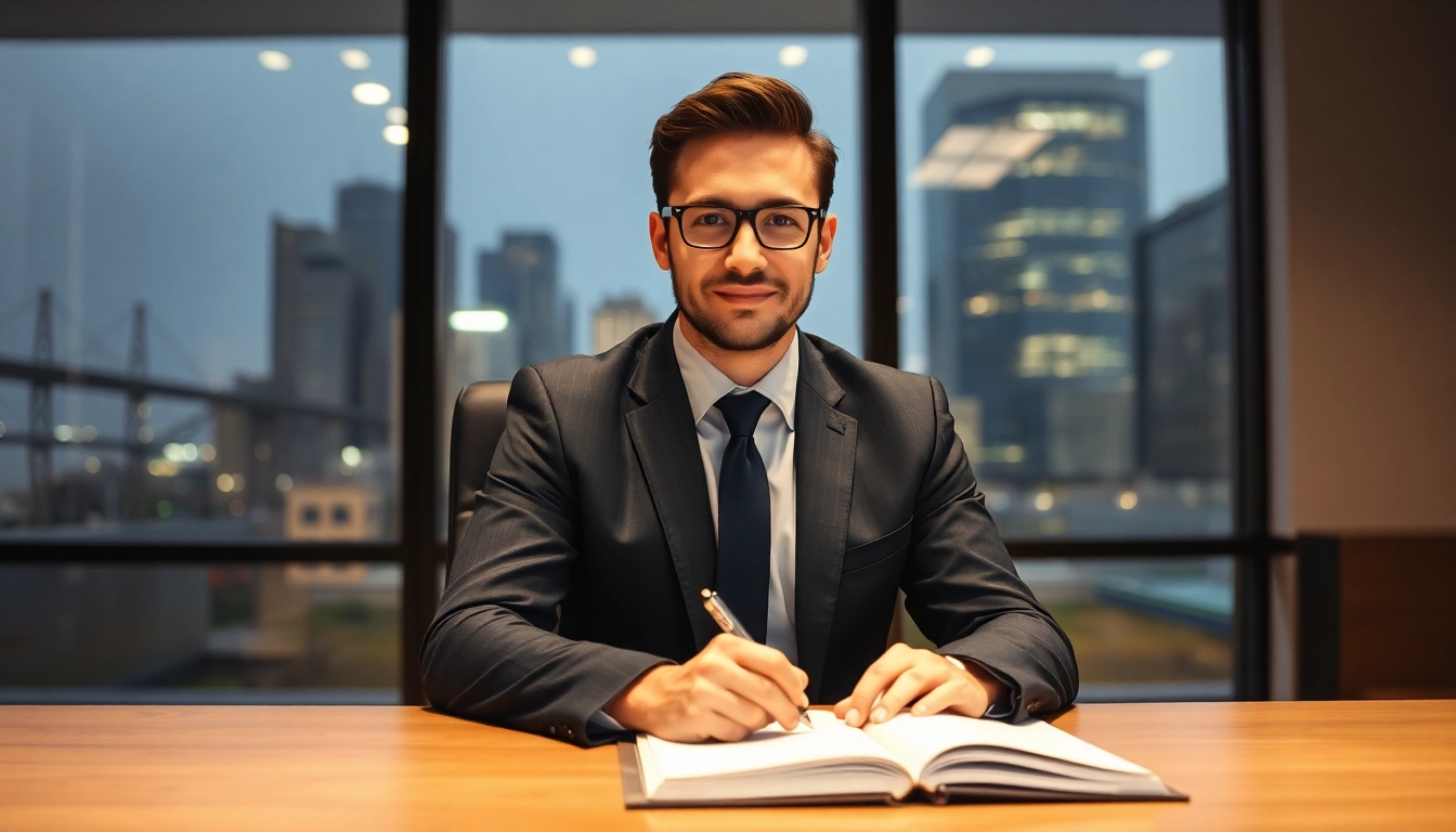 Professioneller Headhunter Geschäftsführer arbeitet in elegantem Büro.