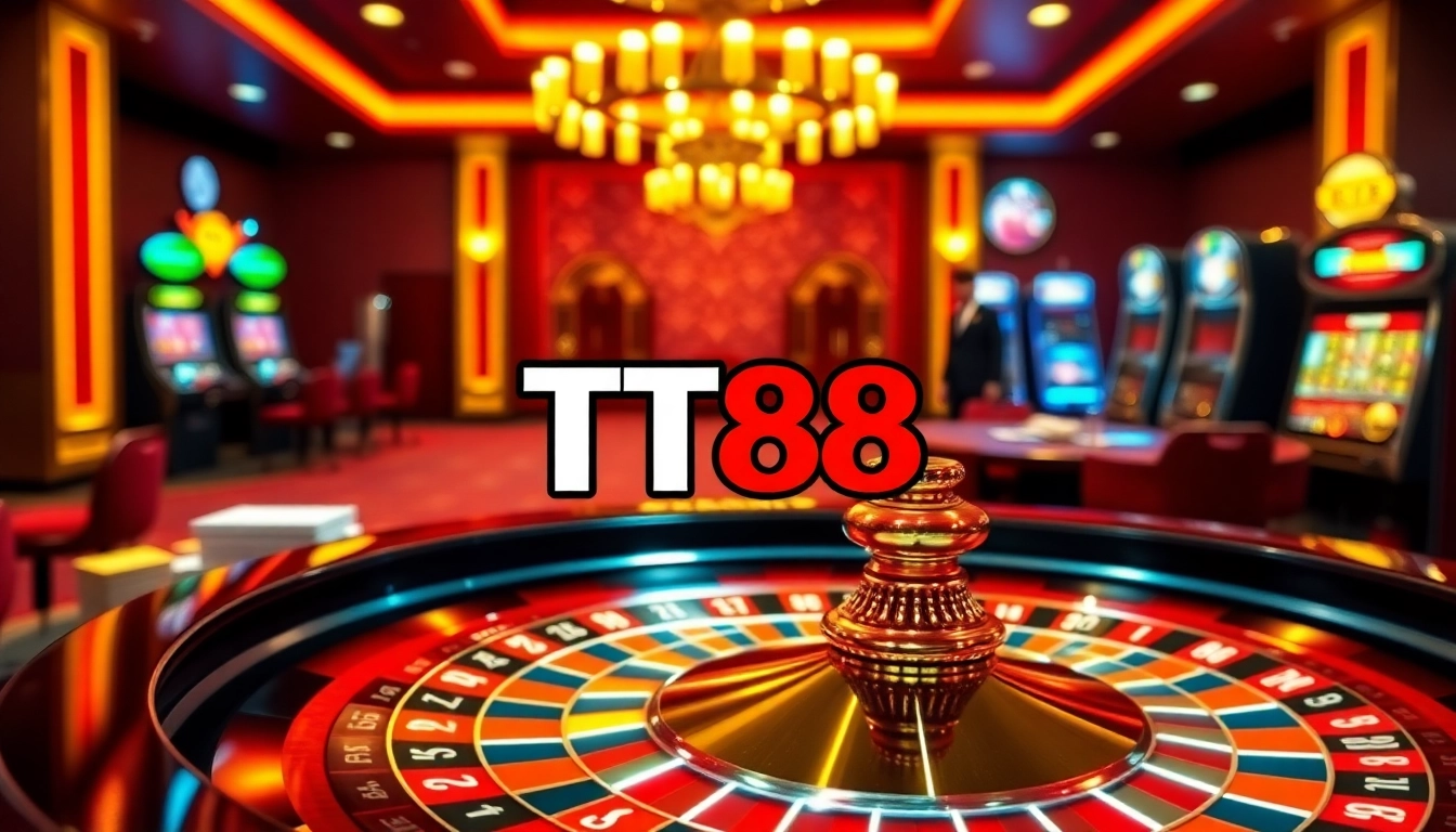 Experience thrilling gaming with TT88 at an elegant casino table full of excitement.