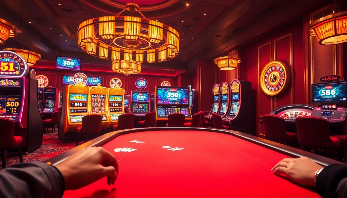 Exciting gambling scene featuring poker, slots, and the 88i đăng nhập interface, perfect for online gaming.