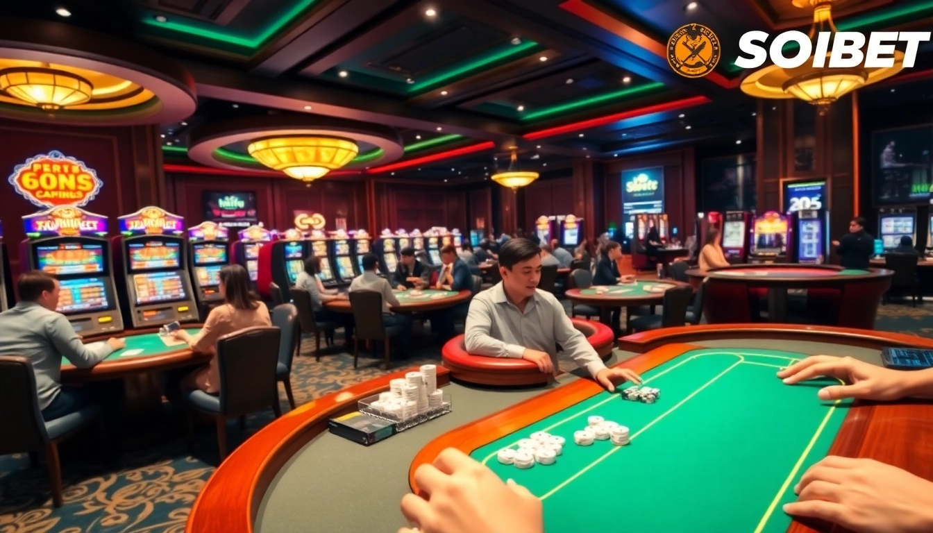 Engage in thrilling gameplay at Soibet with exciting casino tables and vibrant slot machines.
