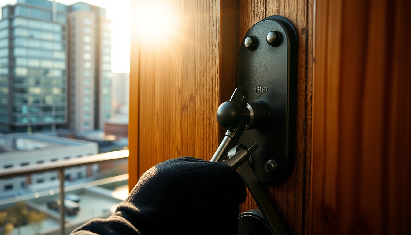 Schlüsseldienst Notdienst Berlin professionell bei der Türöffnung in einer urbanen Umgebung.