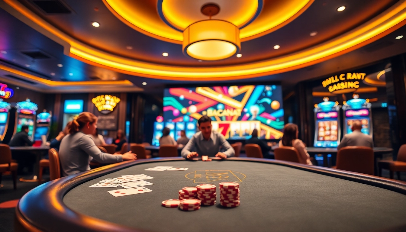 Exciting online casino experience at CM88 with vibrant gaming tables and happy players.
