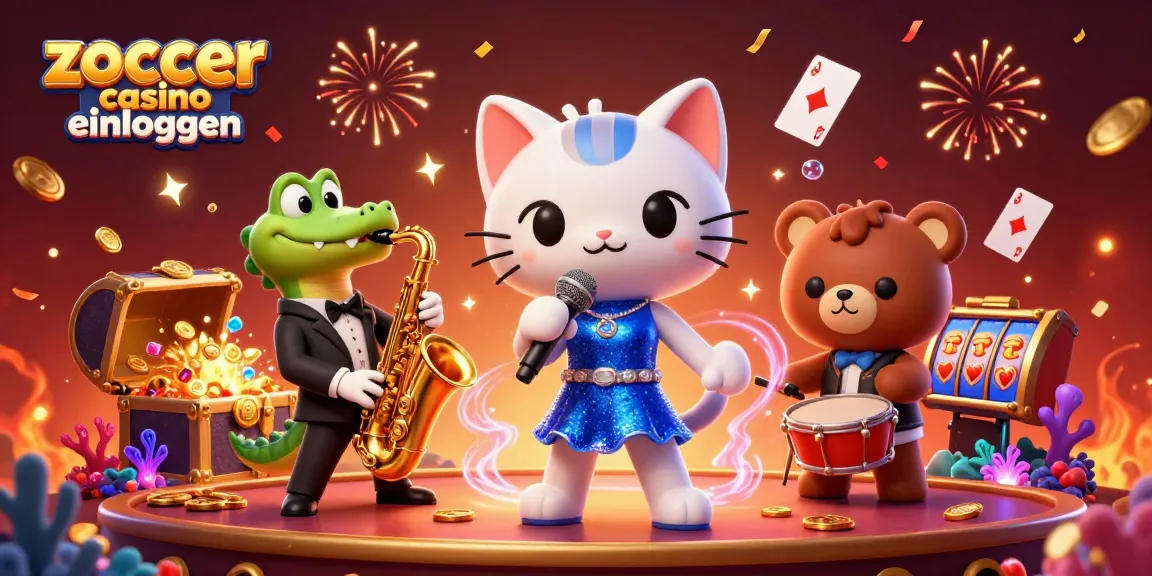 Experience the excitement of zoccer casino einloggen with vibrant 3D characters amidst dazzling casino elements.