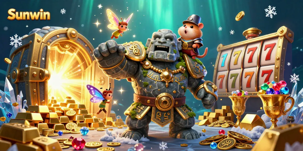 Win big at Sunwin with an ultra-detailed casino adventure featuring treasure and magical elements.