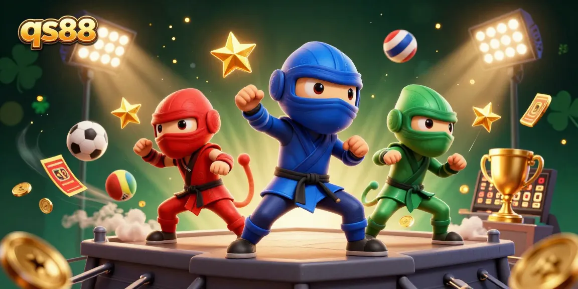 Experience the excitement of qs88 gaming with ninja chameleons in a vibrant, dynamic scene.